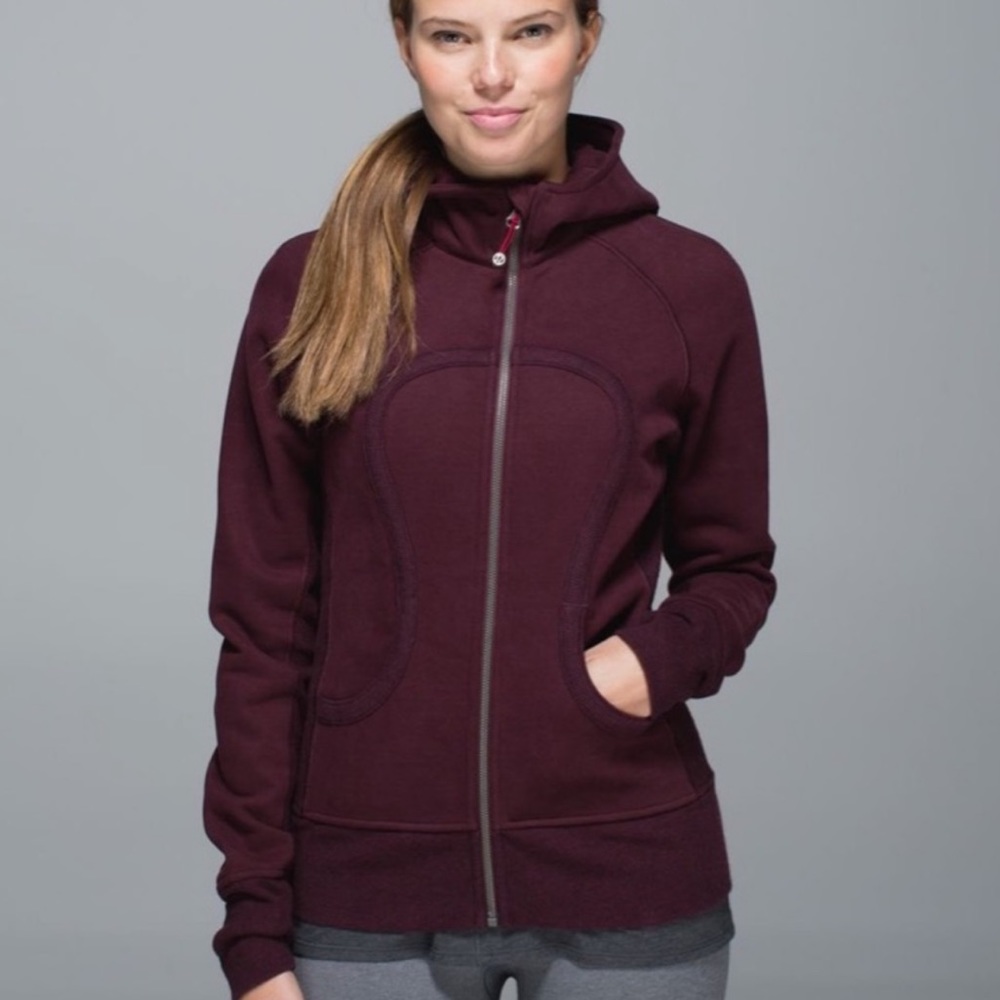 Lululemon Full-Zip Scuba Hoodie in Bordeaux Size 6